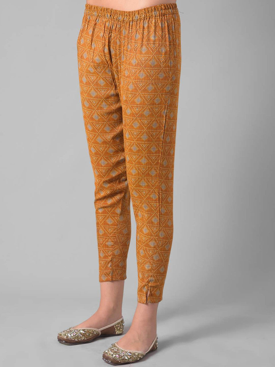 Women Self Design Cotton Blend Straight Kurta With Attached Dupatta  (Yellow)